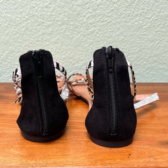 Qupid Gladiator Leopard and Rhinestone Sandals Size 8.5  NWOB - Picture 4 of 5
